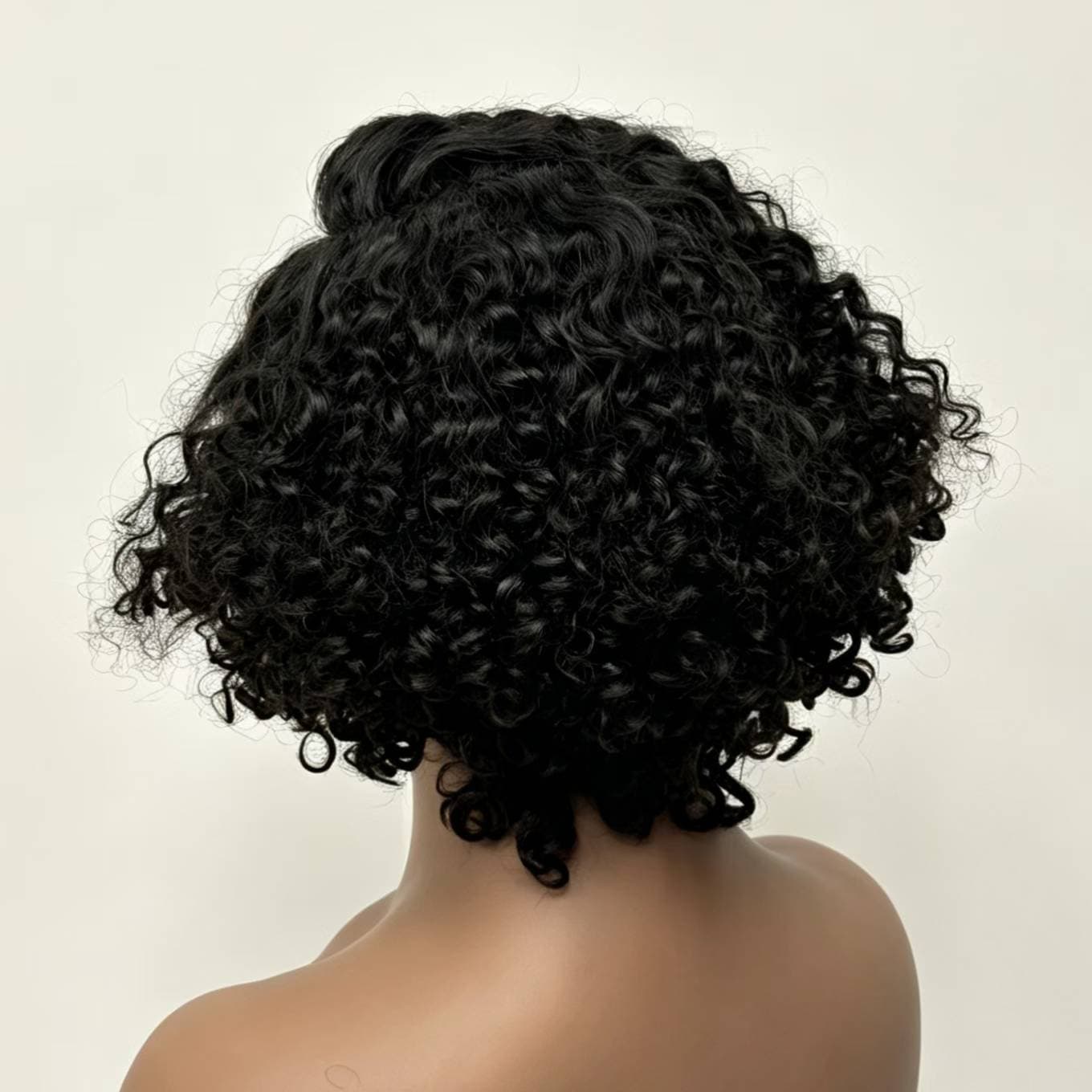 12A 5*5 Lace Jerry curly 300%density Vietnamese Human Hair 10inch - 1B