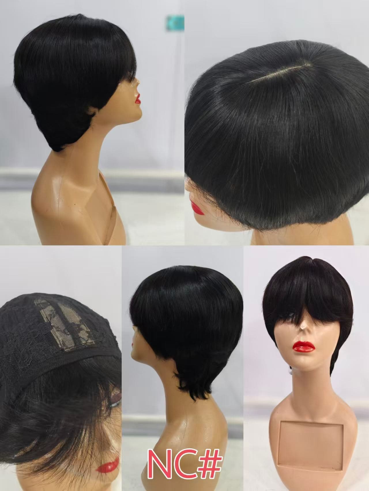 Fringe Short Wig 100% human hair - 1B
