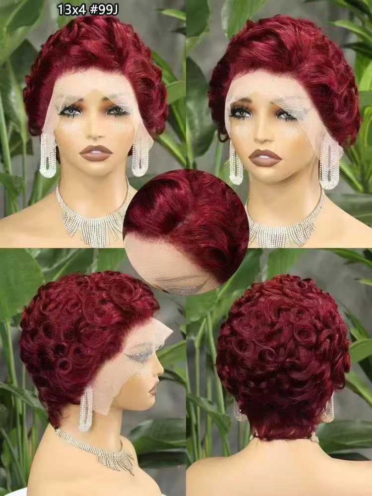 13*4 pixie straight wigs - 99J