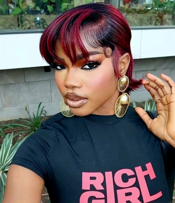 13*4 pixie straight wigs - 1B/99J