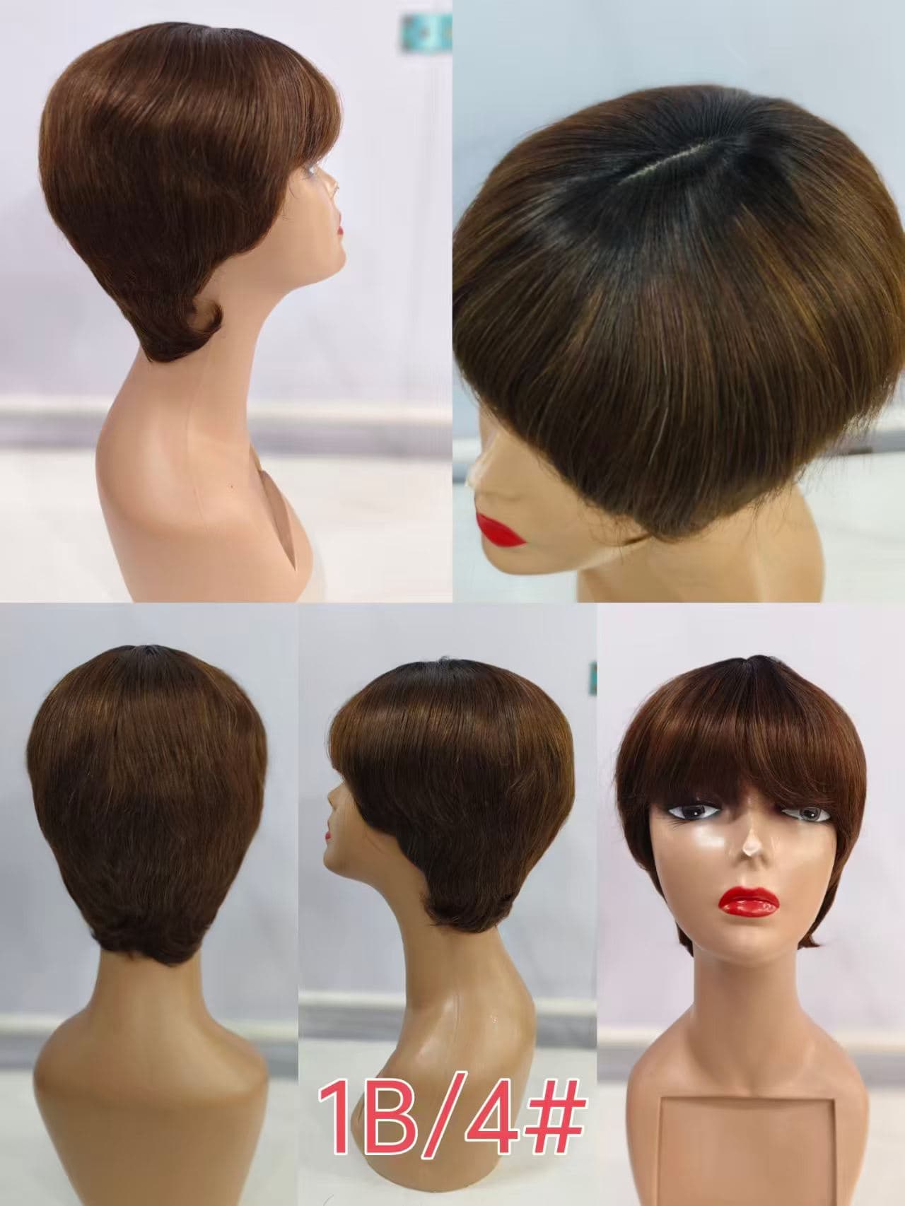 Fringe Short Wig 100% human hair - 1B/4